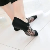 New summer thin glass fiber women's socks, patterned shallow water crystal fiber women's socks, invisible anti-slip breathable invisible sock cover details Picture